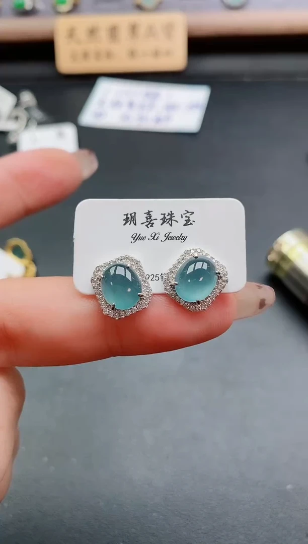 银S925镶嵌戒指翡翠1