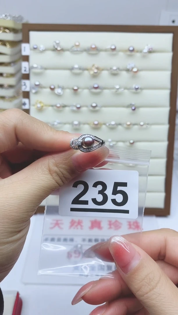【闪购商品】淡水珍珠戒指银S925镶嵌235