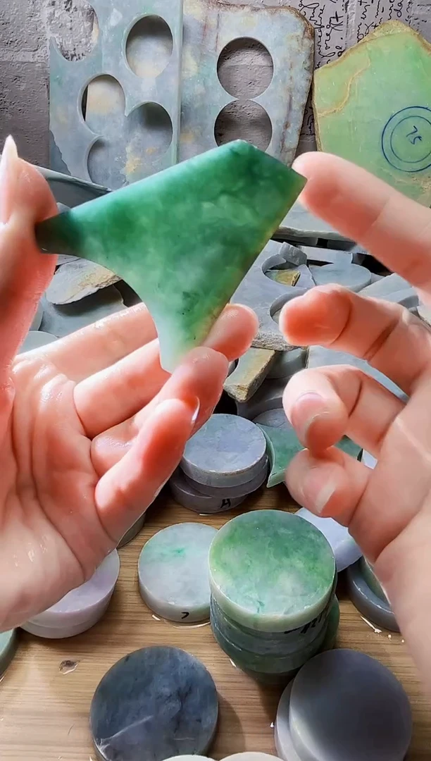 裸石翡翠天然翡翠A货487