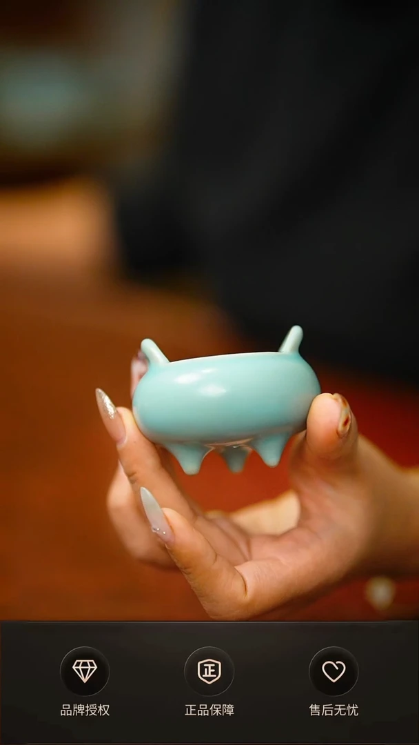 仿古支钉小香炉矮 不完美简装