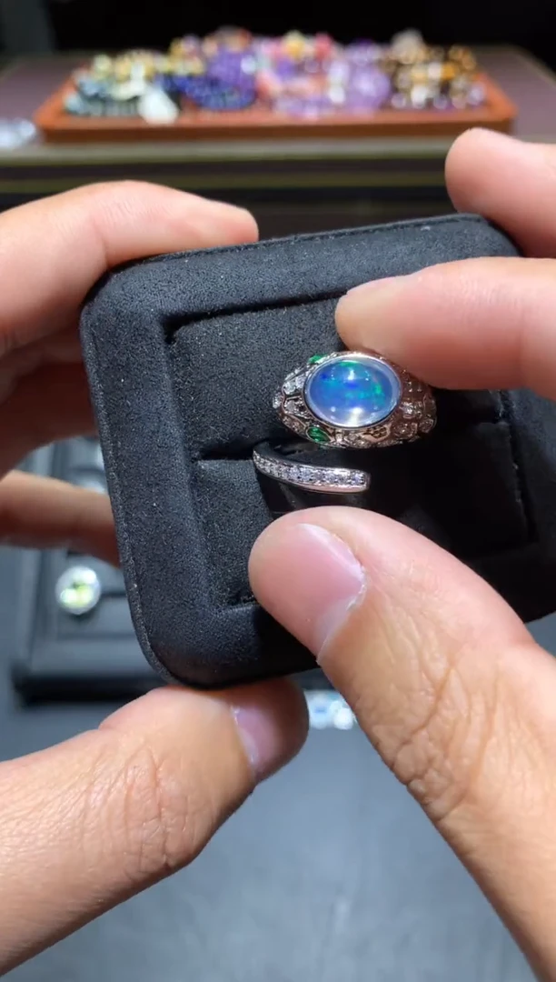 【闪购商品】欧泊戒指未镶嵌L26【多样性发其一】