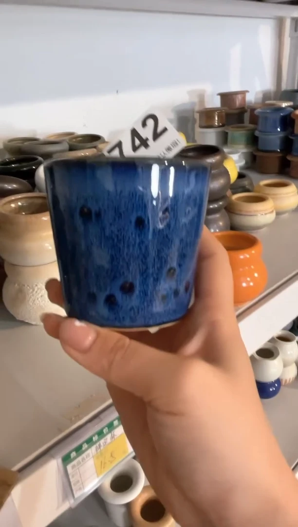 瓷片742微瑕知木小芳花盆