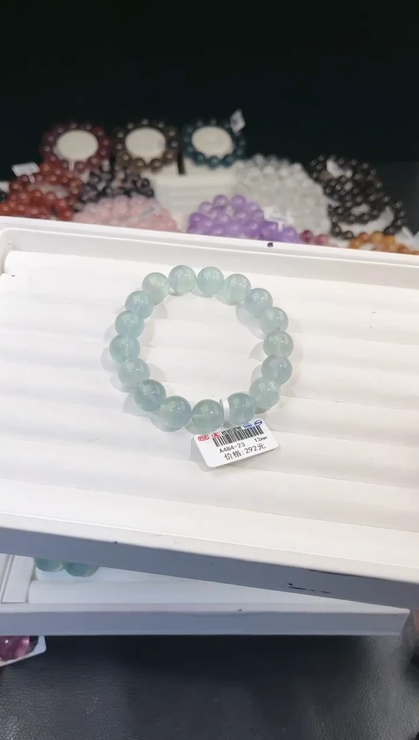 【闪购商品】萤石手链未镶嵌多样性发一湖绿萤石12mm