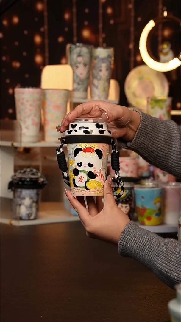 菲(玉泥）景德镇手工手绘文创陶瓷杯