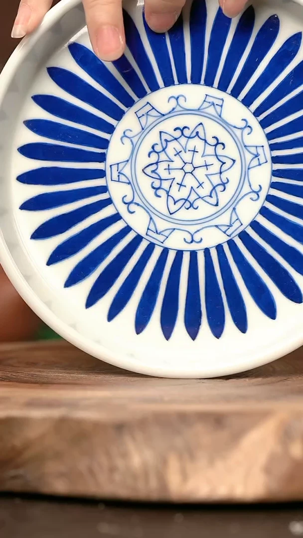 手绘手绘手绘高温现代瓷  气   菊瓣壶承16cm