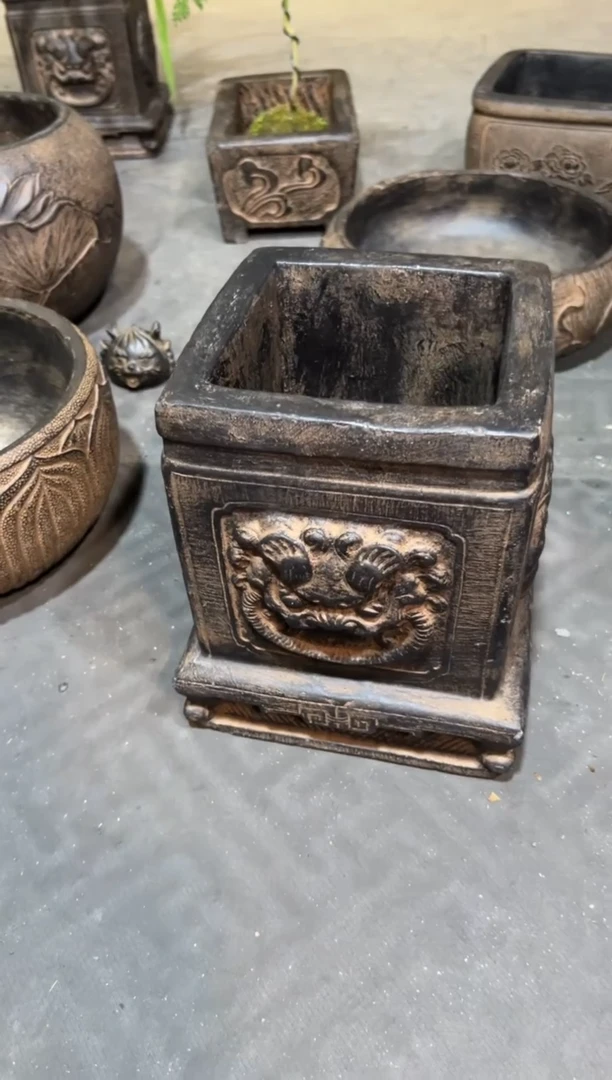 陶土【火山泥】虎头方墩