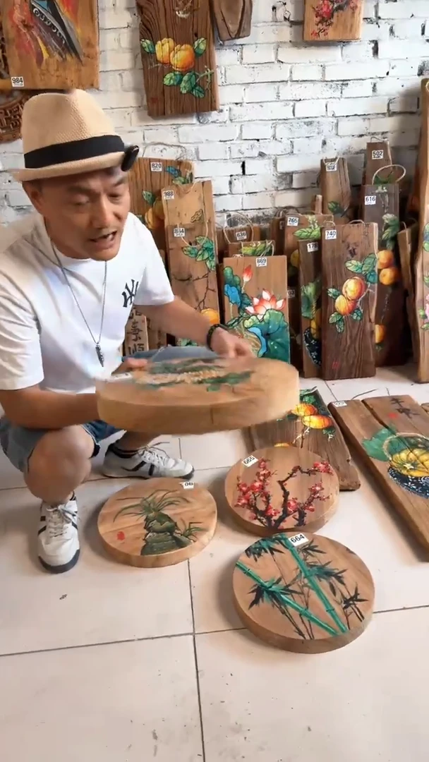 桃核吊坠667号门板画