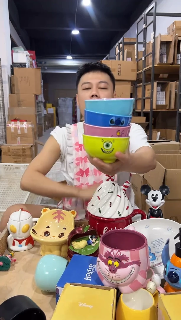 瓷片原盒100周年碗4件套