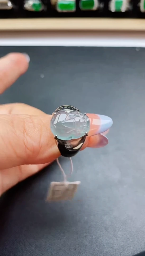 翡翠戒指银S925镶嵌312312