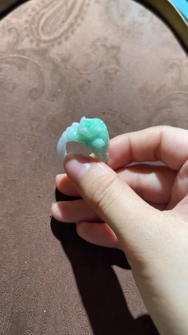 未镶嵌戒圈翡翠红翡绿翠