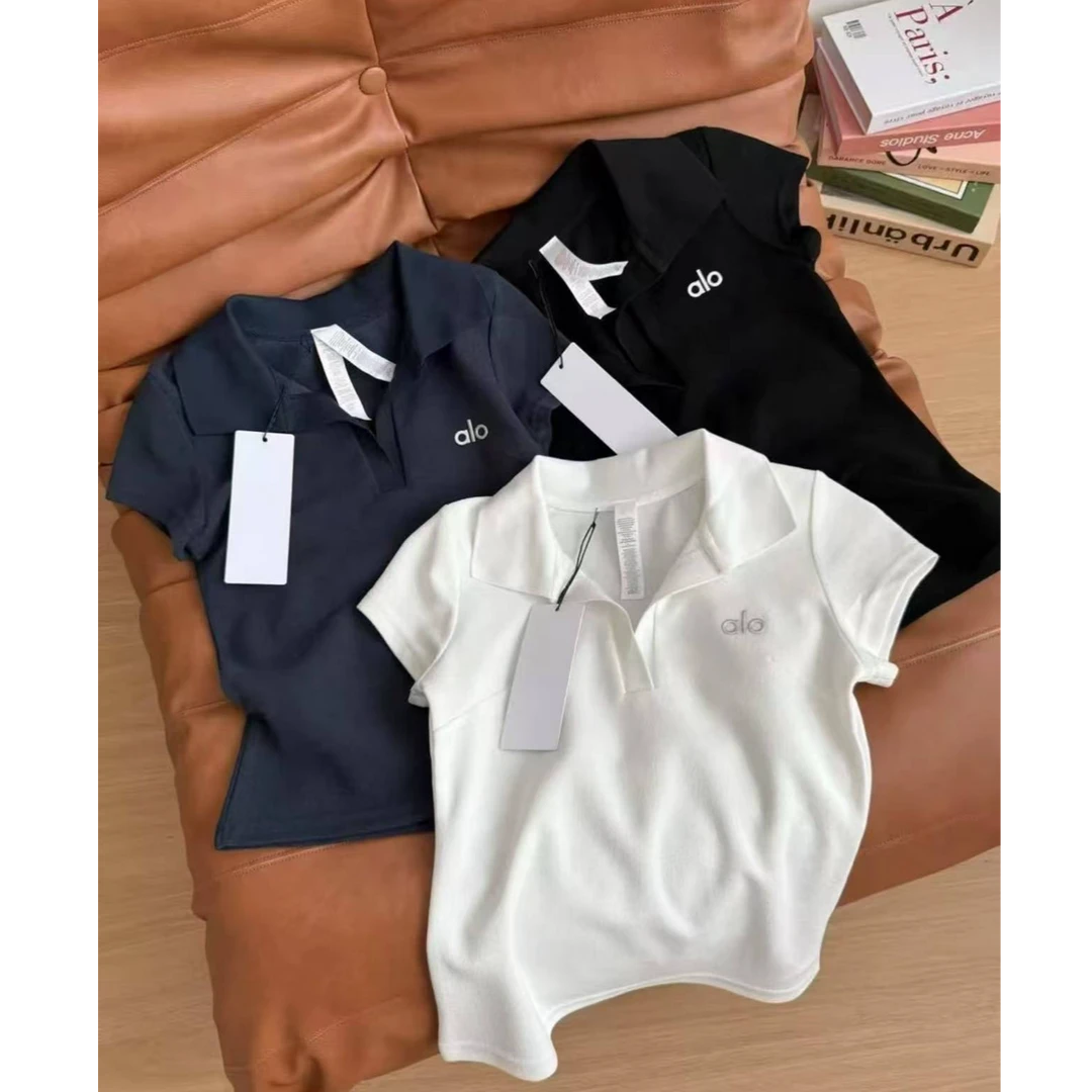 Yinyin-ALO短款修身POLO短袖1.2