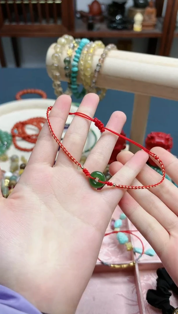【闪购商品】和田玉手绳未镶嵌和田玉平安扣手绳*1 MY