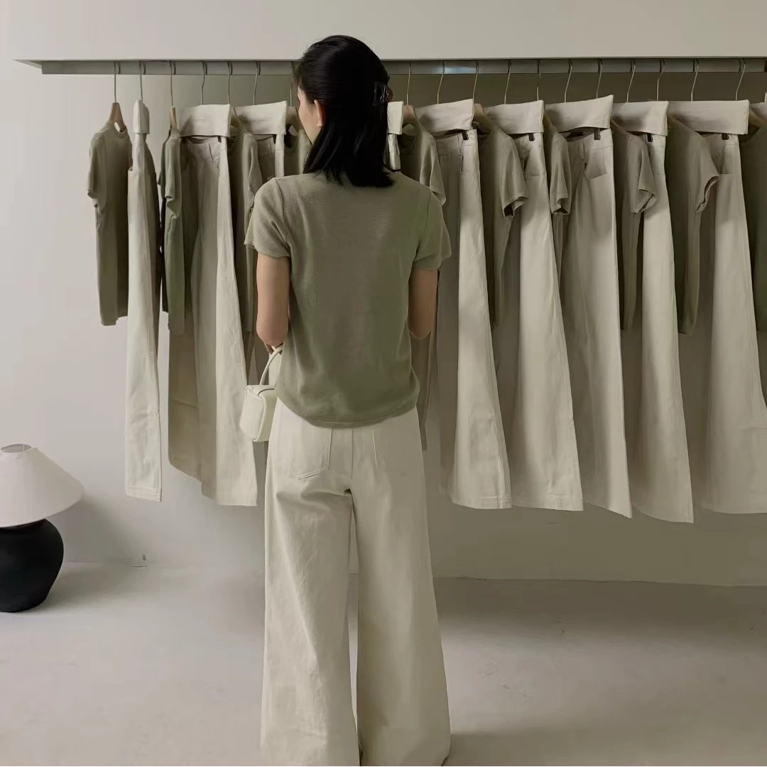 wx自制女装牛仔休闲裤腰线设计感超正版型