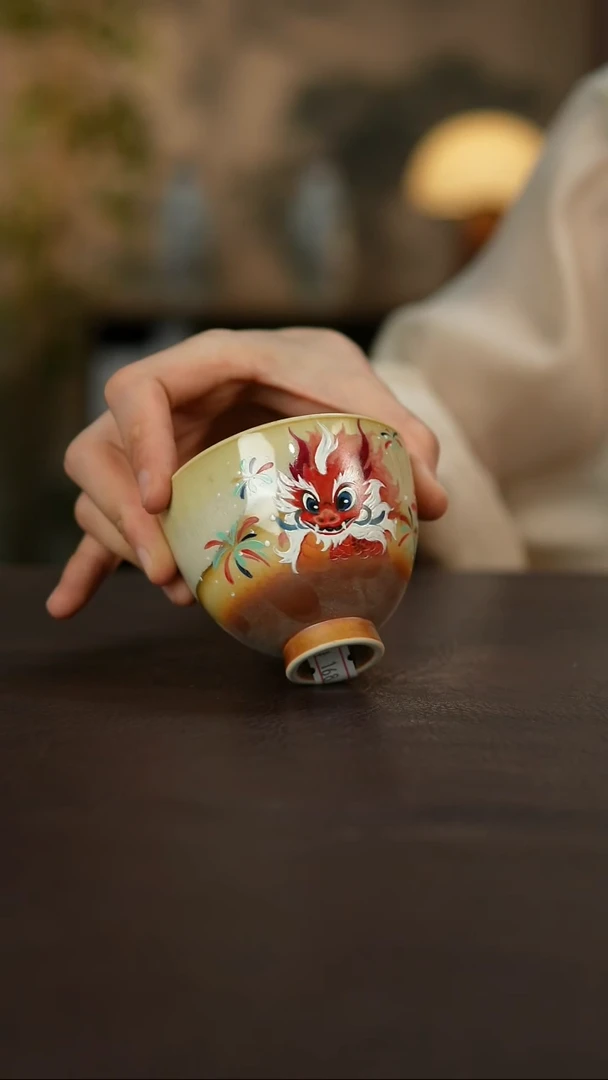 杯景德镇陶瓷杯碗柴烧多人