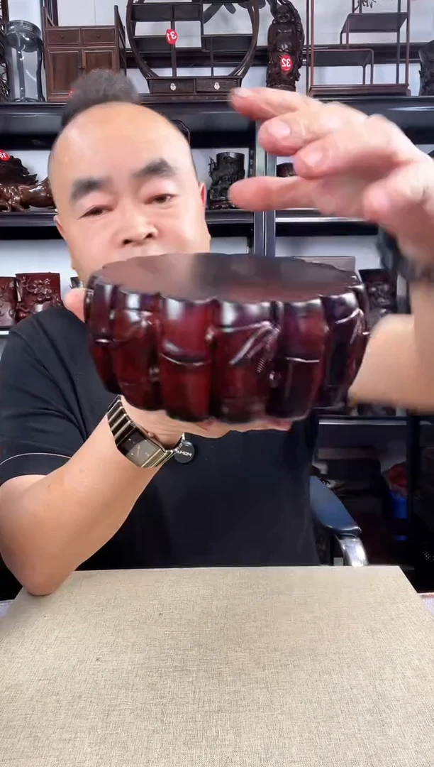 木竹节圆15公分老李红木工艺品