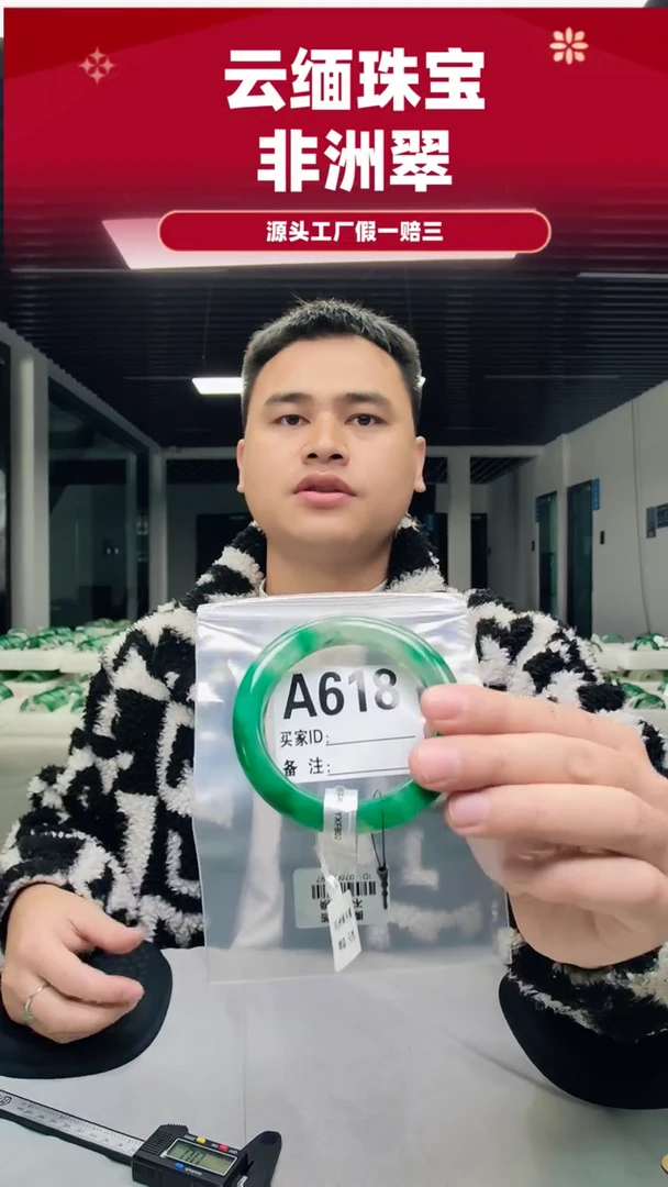 未镶嵌手镯石英质玉（非洲翠）57圈口A618