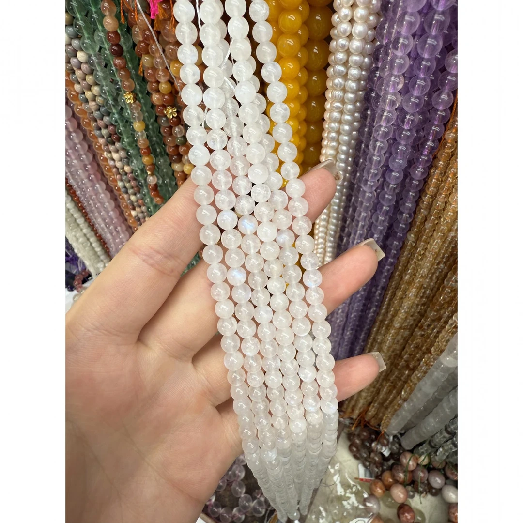 【福利给】5.5-6mm斯里兰卡蓝月光  珠宝半成品散珠diy批发