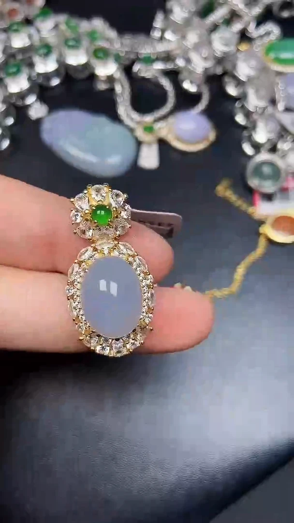 银S925镶嵌戒指翡翠3230