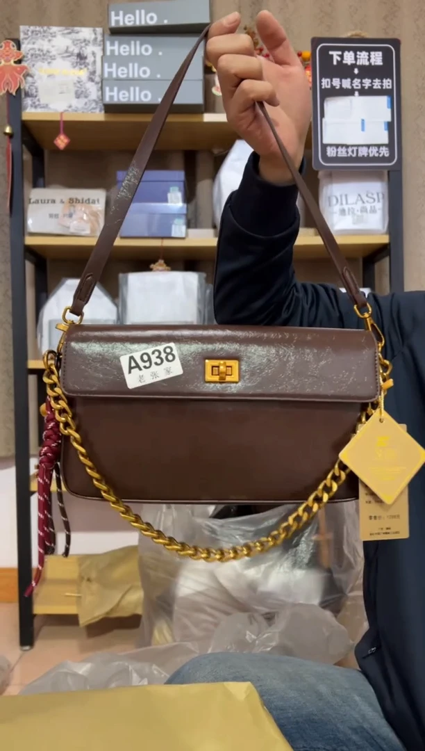 小牛剖层皮革老张家女包938
