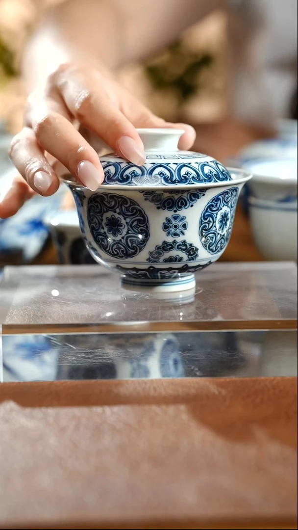 盖碗七*宝象团盖碗