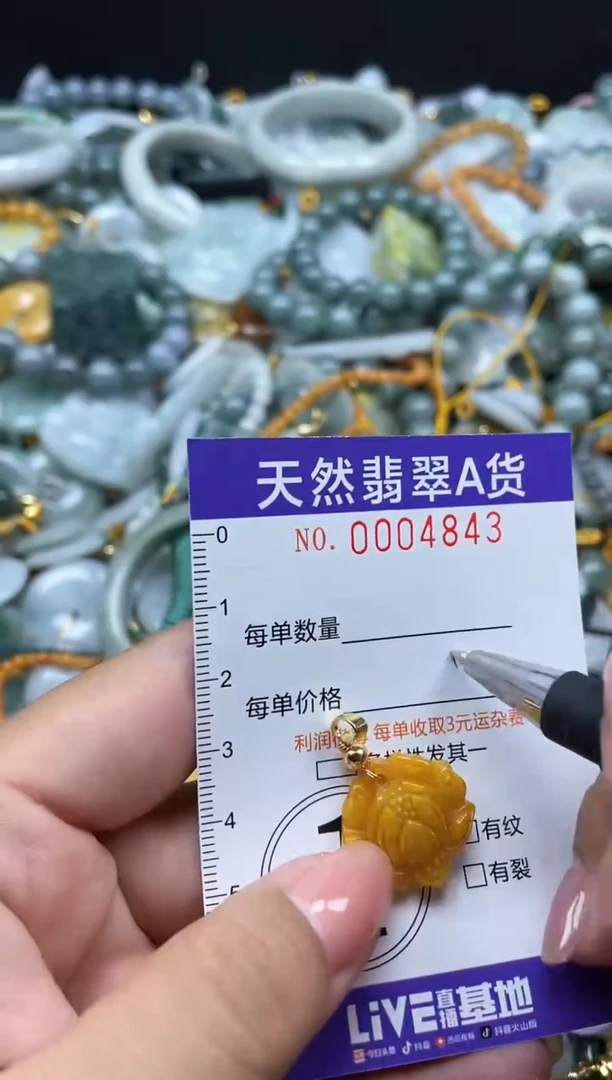 翡翠未镶嵌颈饰04843