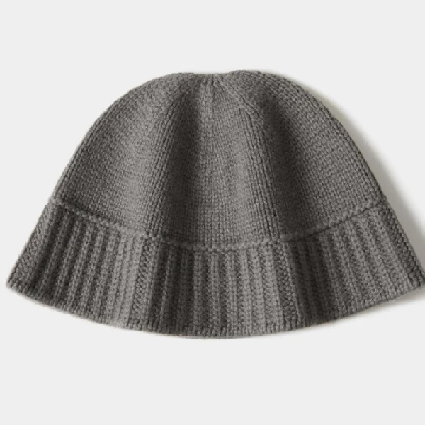 时尚百搭秋冬羊毛瓜皮螺纹帽