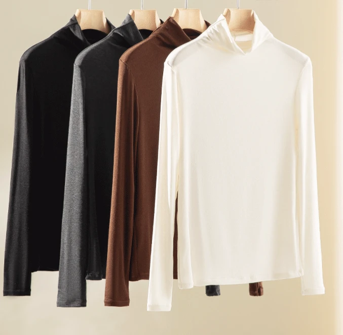 【暖暖衣】天丝羊毛堆堆领打底衫S53W6676T