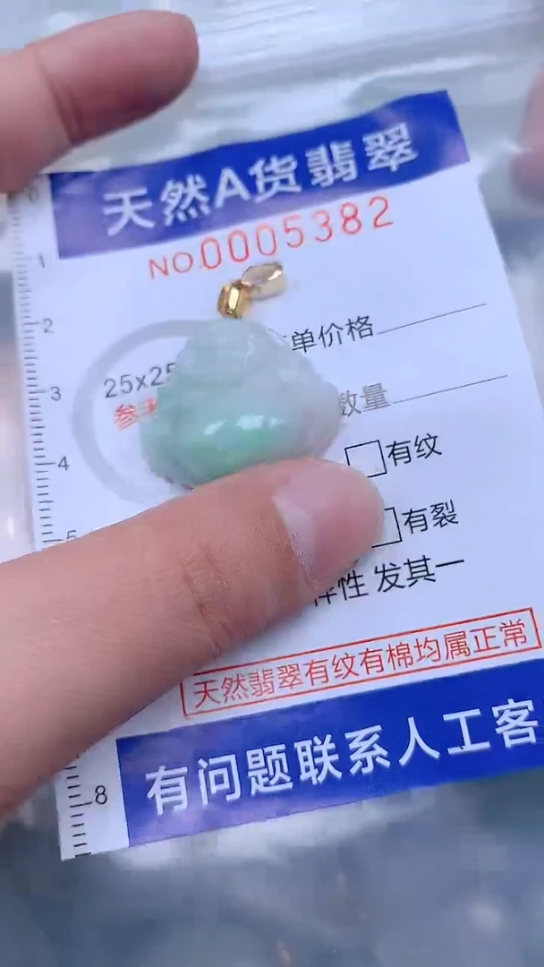 翡翠未镶嵌吊坠(不含链)1