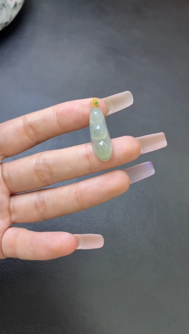 吊坠(不含链)18K金镶嵌翡翠吊坠