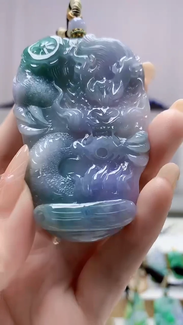 未镶嵌定制翡翠4898DD-毛货挂件136