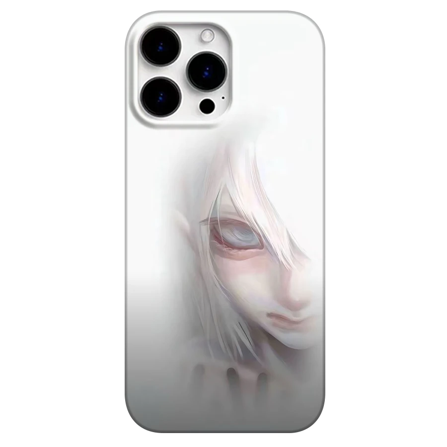 白发少女适用苹果13手机壳iPhone14promax16全包15网红防摔12创意