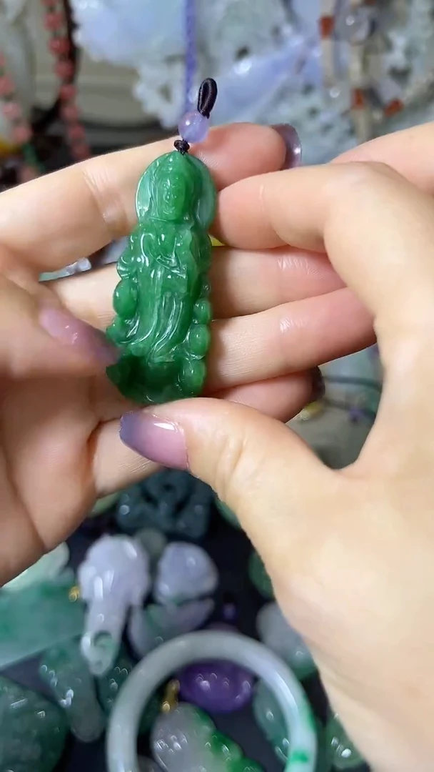 未镶嵌挂件翡翠观音
