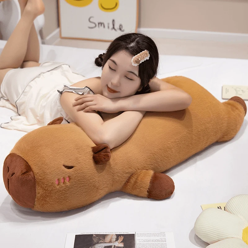 抱枕女生睡觉专用抱睡布娃娃男生款水豚玩偶毛绒卡皮巴拉公仔