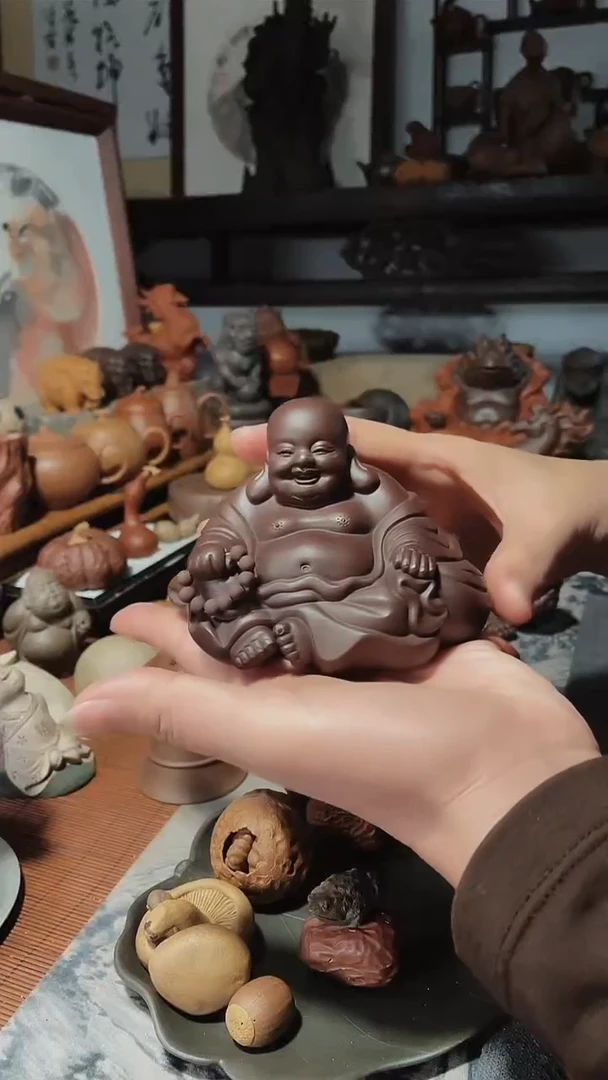 紫砂茶宠絕***緧紫砂茶宠把件摆件