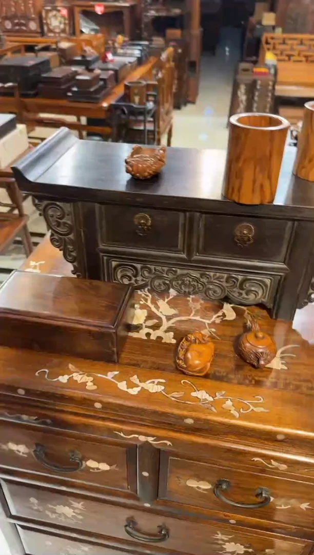 木木头款小叶紫檀翘头小二联698