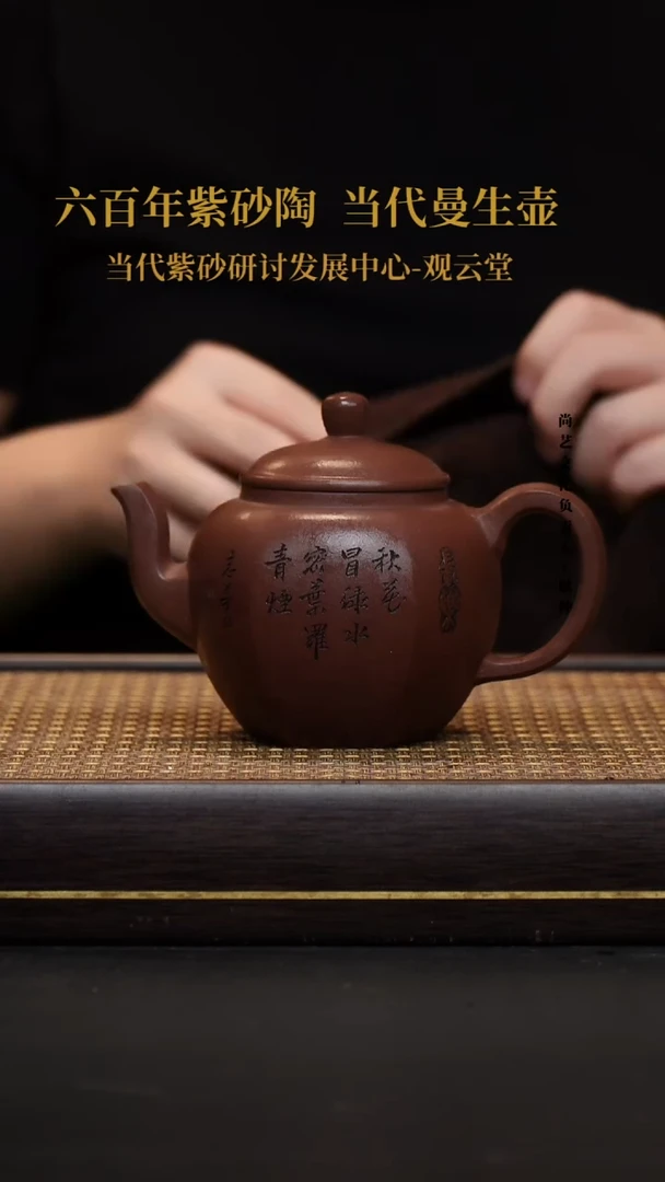 茶壶紫砂紫砂茶壶紫泥 宫灯