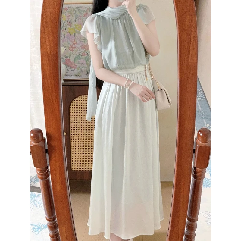 超火夏装一整套 时尚小众减龄温柔风盐系上衣绝美半身裙两件套女