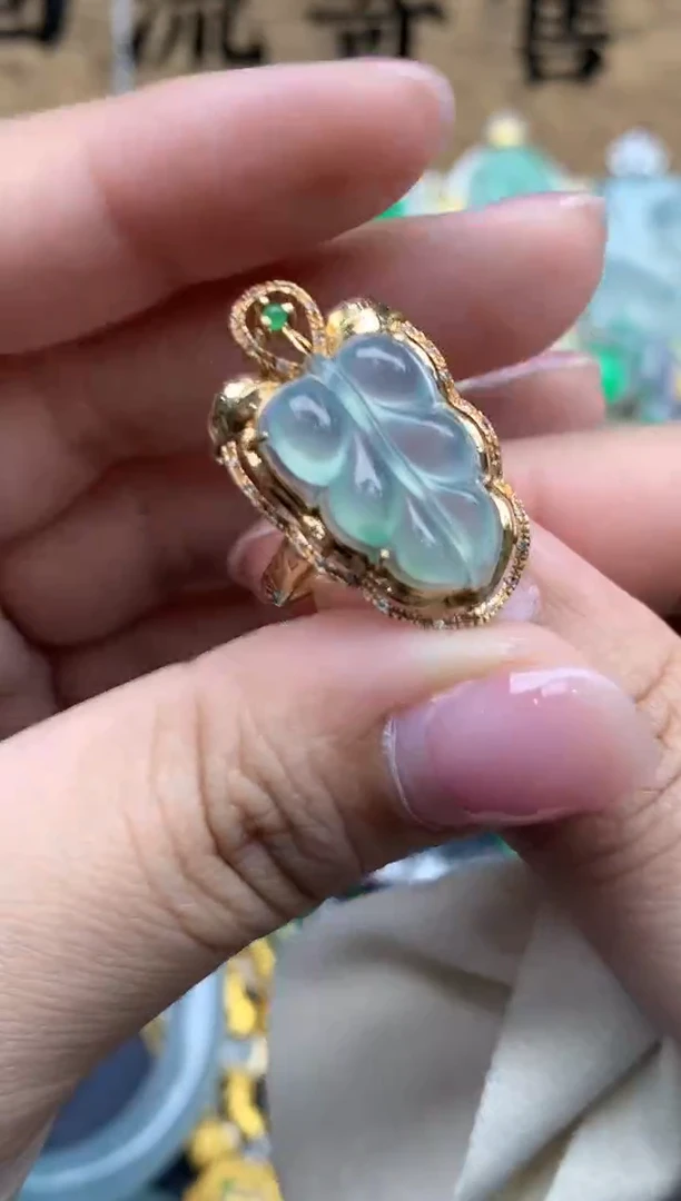 【闪购商品】翡翠戒指18K金镶嵌289-中国好珍宝