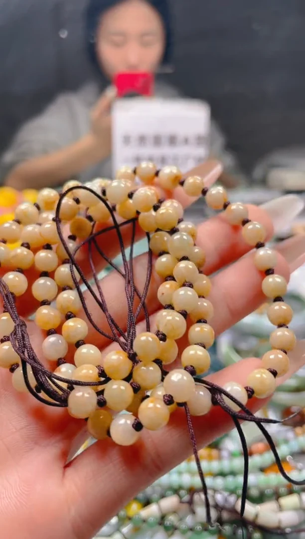 【闪购商品】翡翠颈饰未镶嵌6-7MM/T/翡翠A货一图一物