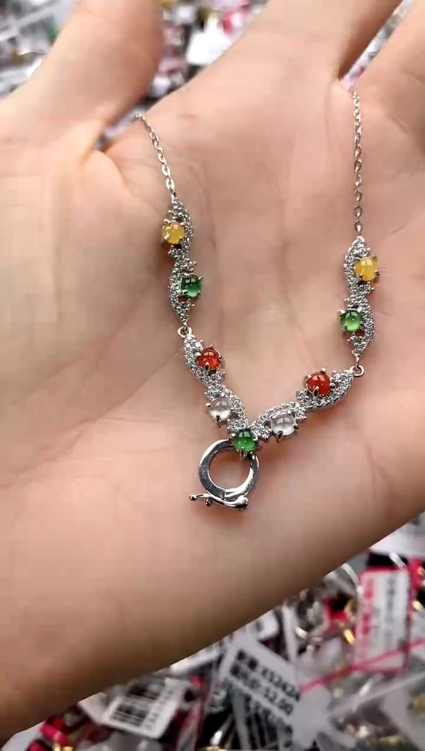 【闪购商品】翡翠戒指银S925镶嵌99999---2