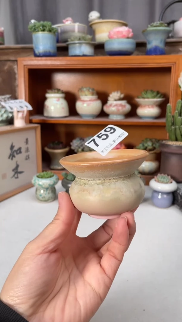 瓷片759知木小芳花盆