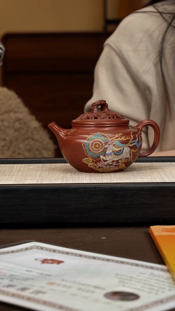 茶壶紫砂【P061】鹿影敦煌  400c   SNB