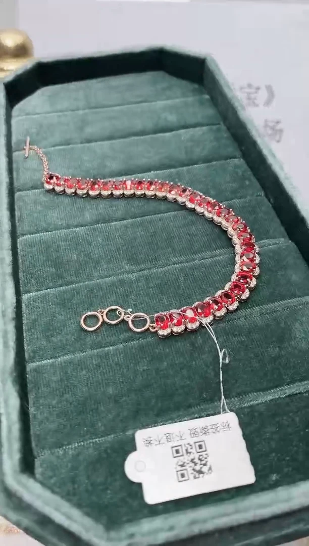 手链彩色蓝宝石银S925镶嵌127BJ0103产品一个（多样性）