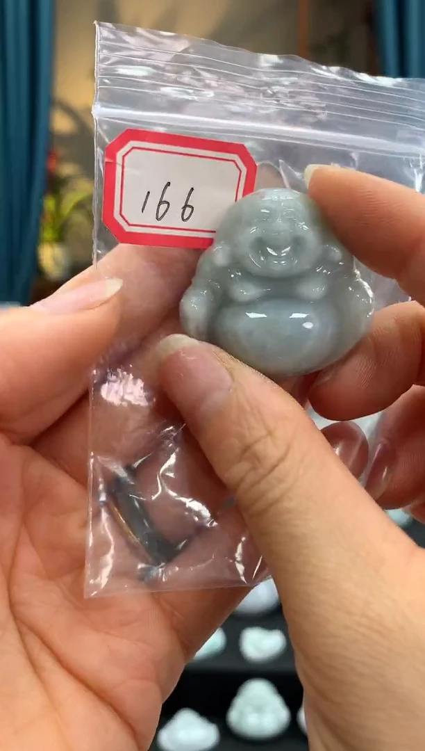 翡翠未镶嵌颈饰佛公166