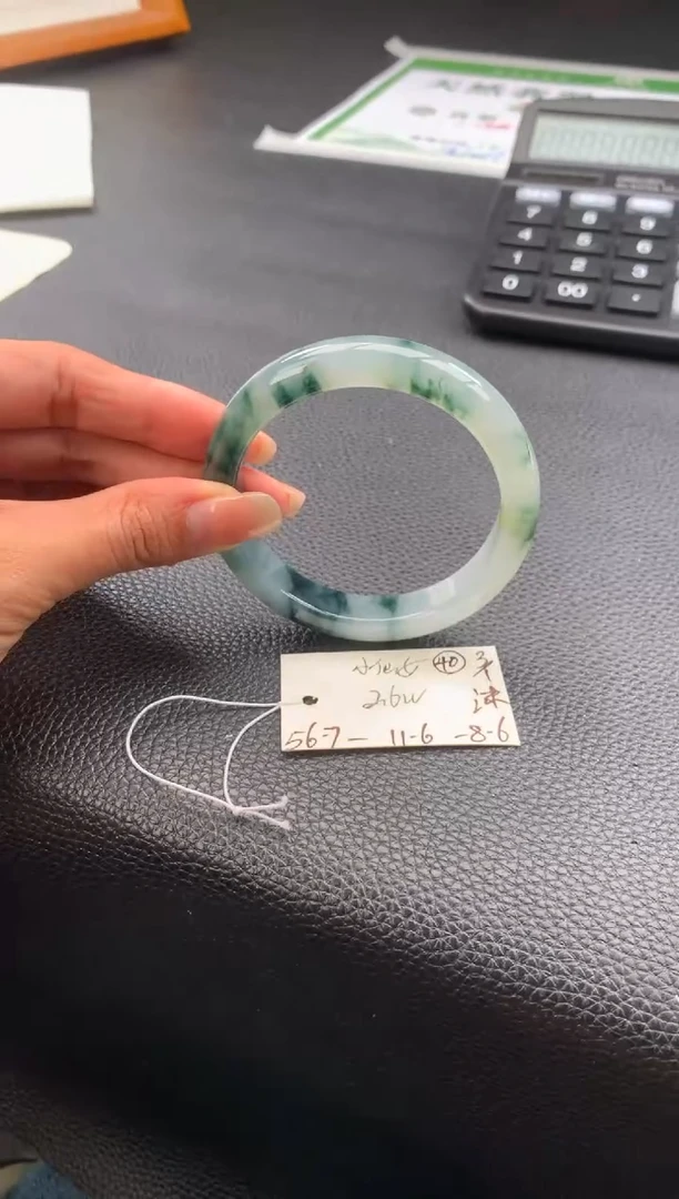 未镶嵌手镯翡翠暴****ᐝ翡翠手镯 下单联系小耳机#40 圈口56