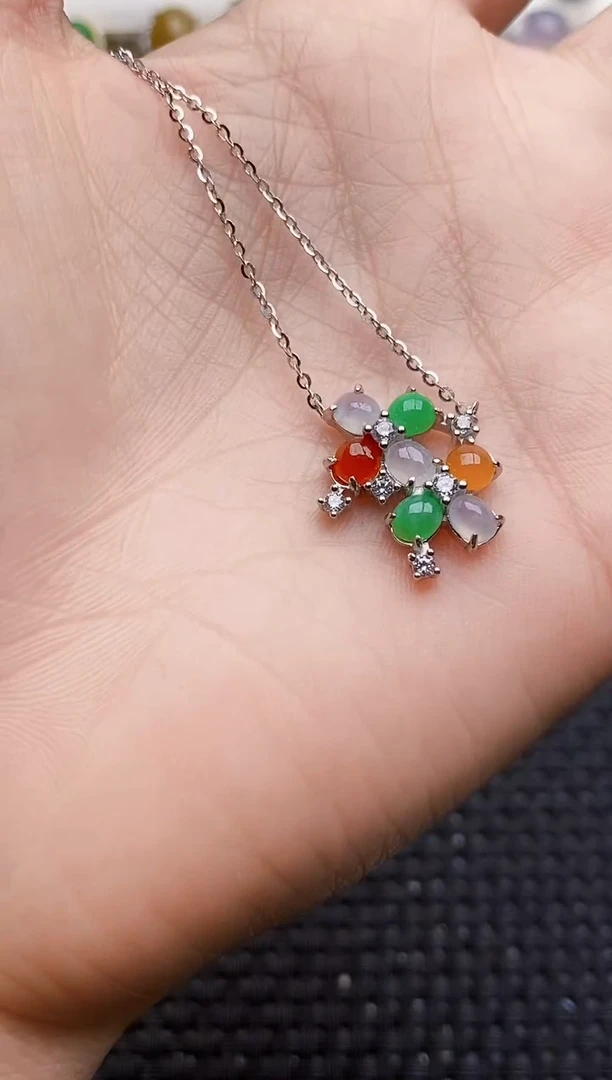 银S925镶嵌戒指翡翠4384