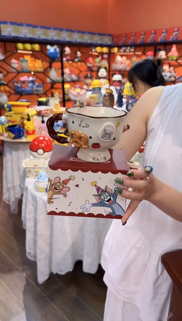 瓷片@@猫和老鼠汤姆餐具陶瓷咖啡杯