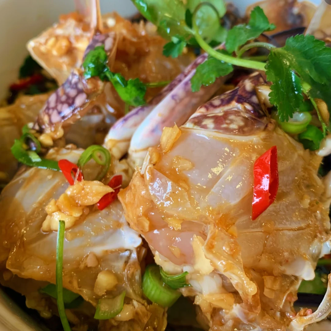 生腌蟹块2桶共1300克 肉质鲜美 顺丰包邮