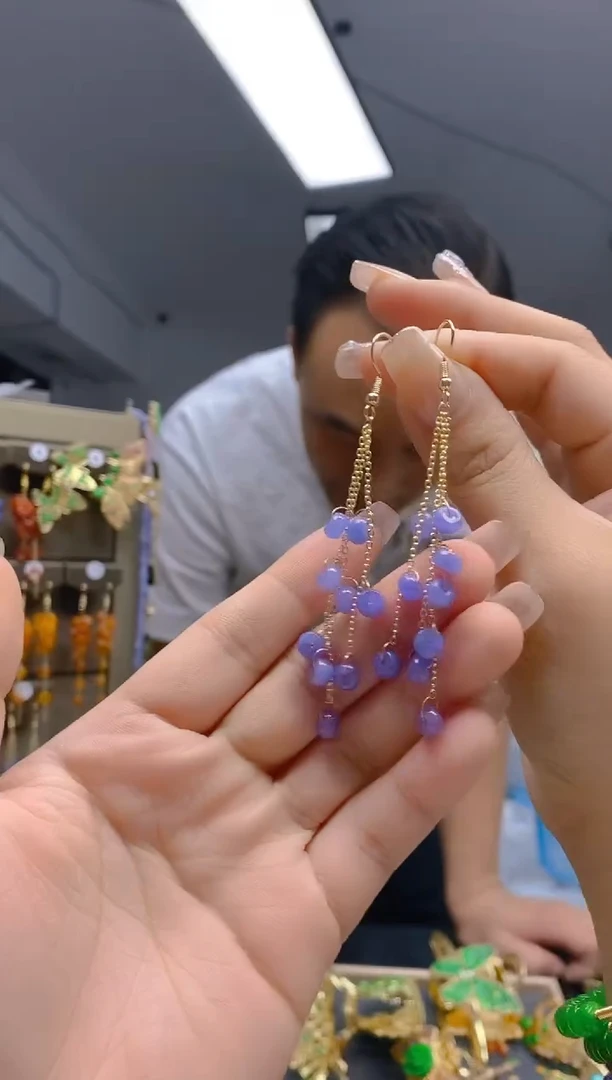 【闪购商品】翡翠耳饰合金171翡翠耳钩