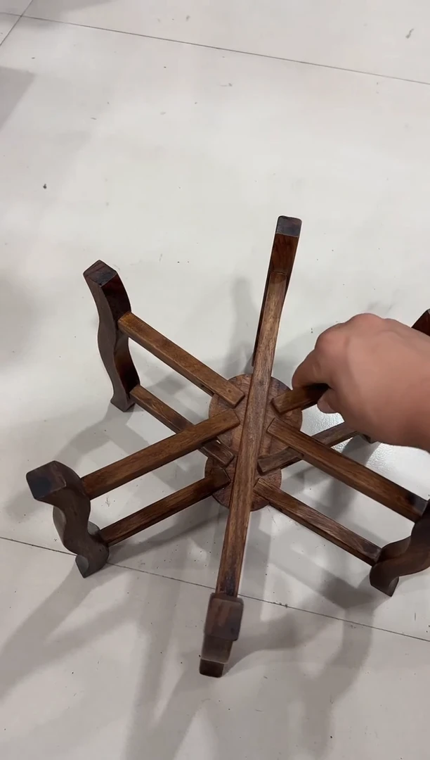 木六足折叠笔洗架